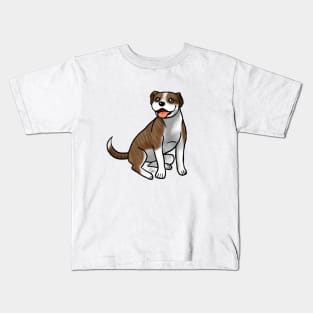 Dog - American Pit Bull - Brindle and White Kids T-Shirt